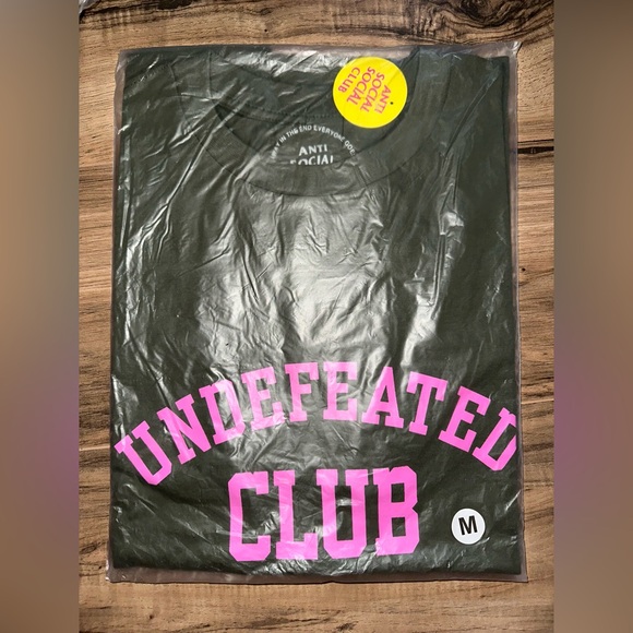 ASSC | Anti Social Social Club x Undefeated T-Shirt | NWT (M) Olive/Pink - Picture 4 of 5